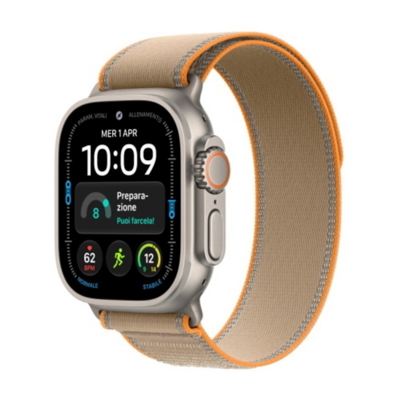 Apple watch ultra 4 2026 gps + cellular 5g cassa 49mm in titanio naturale con loop sabbia m/l