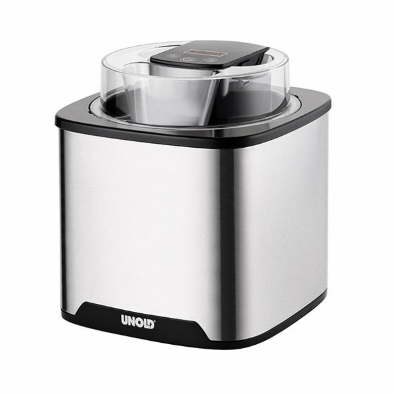 Unold 48855 macchina per gelato gelatiera tradizionale 1,5 l 12 w nero, acciaio inox