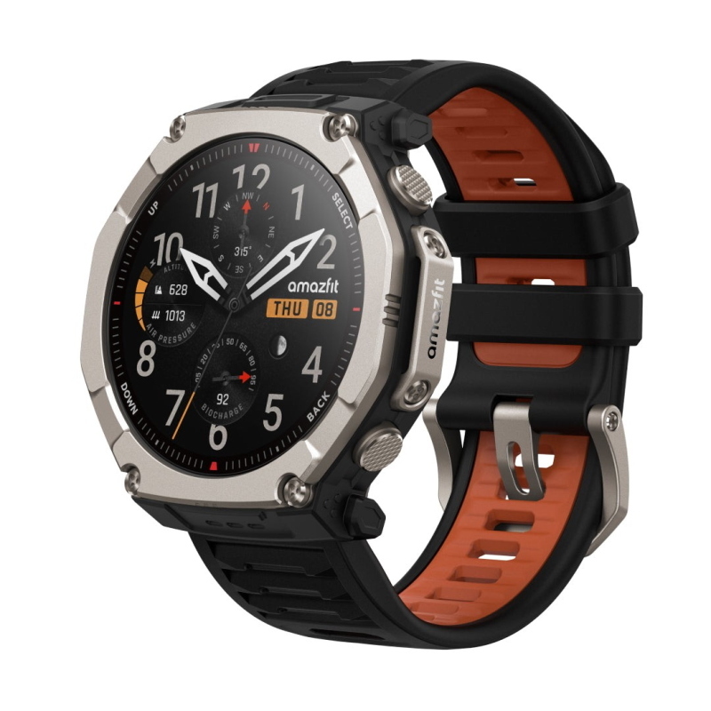 Amazfit t-rex ultra 2 display amoled 51 mm mappe precaricate titanio di grado 5 wi-fi gps (satellitare)