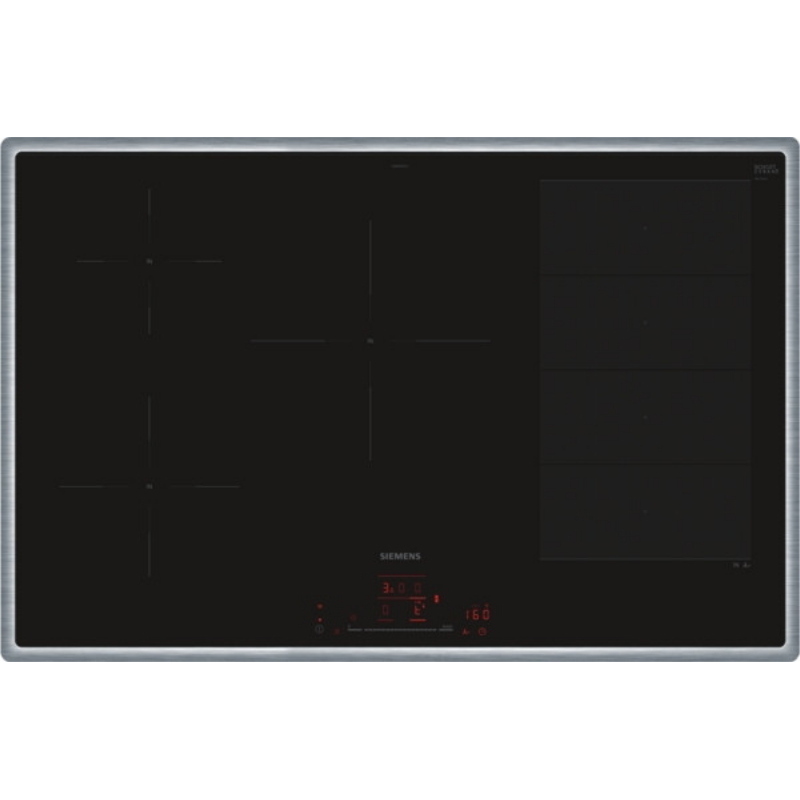 Siemens iq700 ex845hvc1e piano cottura nero da incasso 80 cm 5 fornello(i)