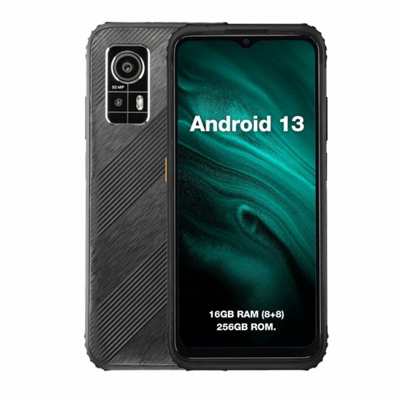 Agm h6 16,7 cm (6.56\) dual sim ibrida android 13 4g usb tipo-c 8 gb 256 gb 4900 mah nero