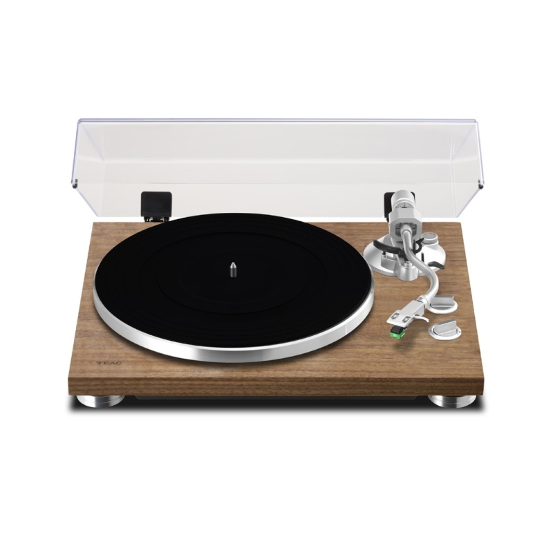 Teac tn-400bt-x giradischi con trasmissione a cinghia nero, noce manuale