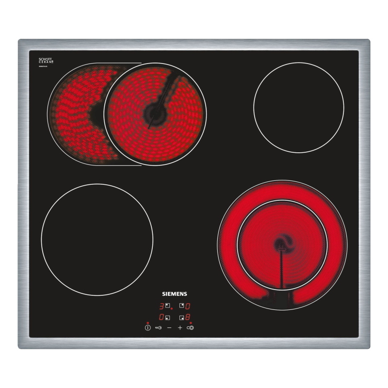Siemens et645hn17e piano cottura nero da incasso ceramica 4 fornello(i)
