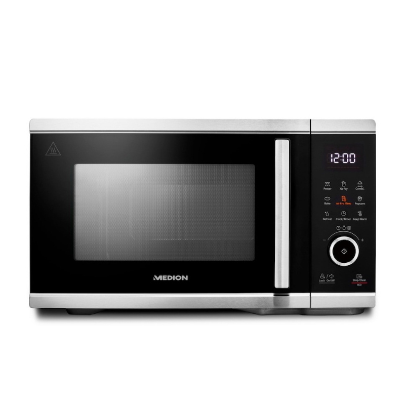 Medion md 11499 superficie piana microonde combinato 25 l 900 w nero, acciaio inossidabile