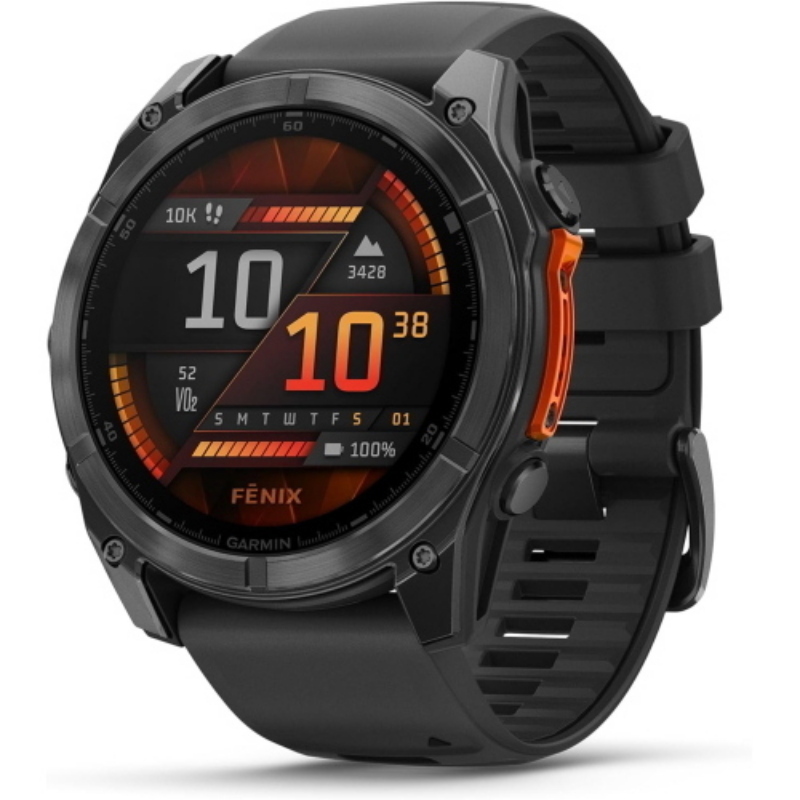 Garmin fnix 8 - 43 mm amoled steinweiss/silber