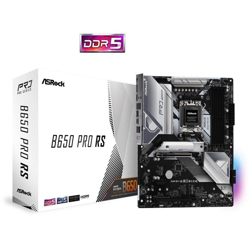 Asrock b650 pro rs amd b650 presa di corrente am5 atx