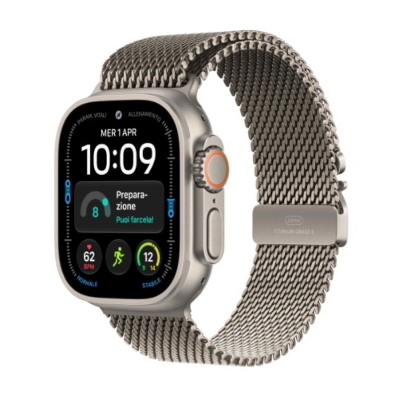 Aw ultra4 gps+cell 49mm natural tit case with natural tit mil loop-m