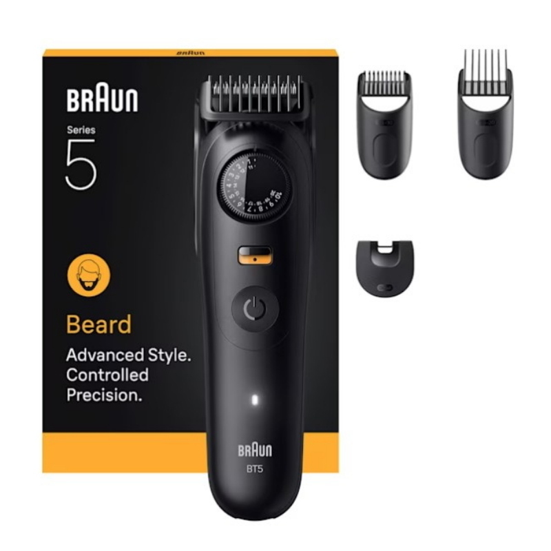 Braun beardtrimmer 9 bt5520 regolabarba batteria 40 2 cm bagnato e secco nero