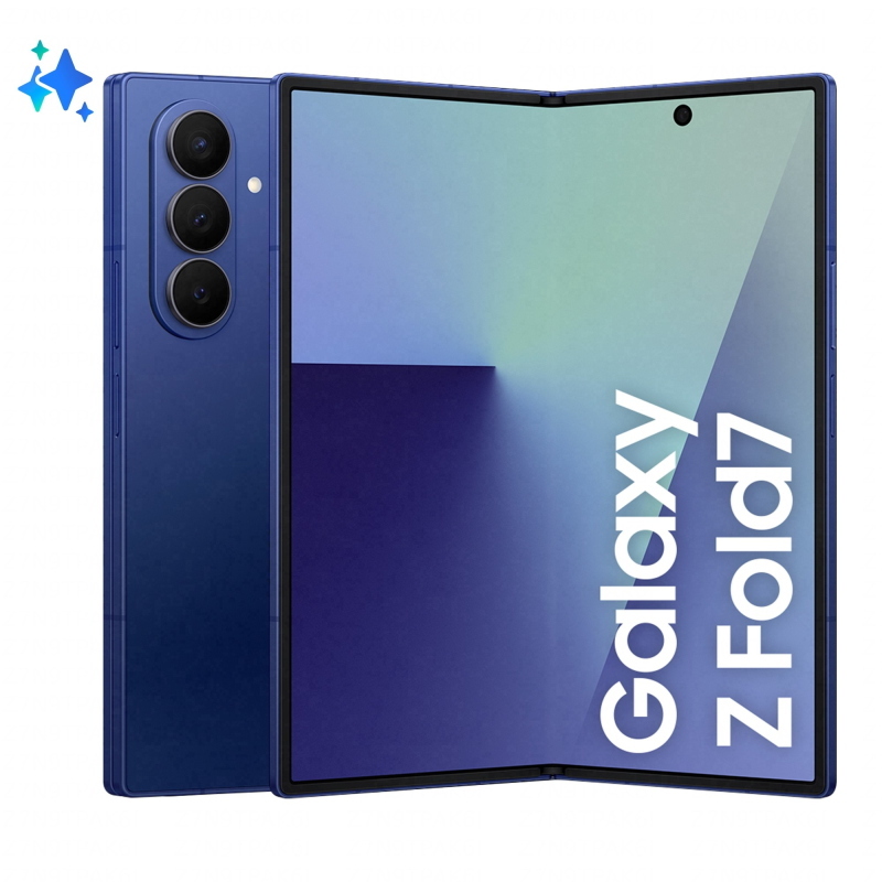 Samsung galaxy z fold7 smartphone ai, ram 12gb, 512gb, display 6,5\/8\, camera 200mp, batteria a lunga durata, blue shadow
