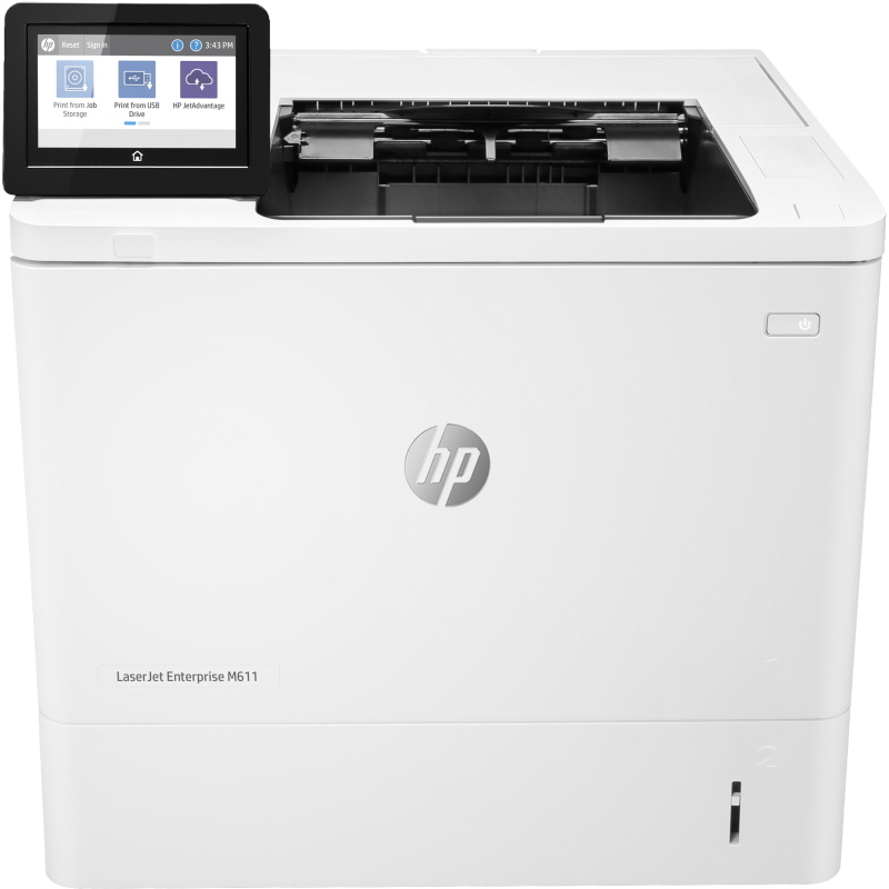Hp stampante laser a4 b/n, laserjet ent m611dn, 65ppm, fronte/retro, usb/lan