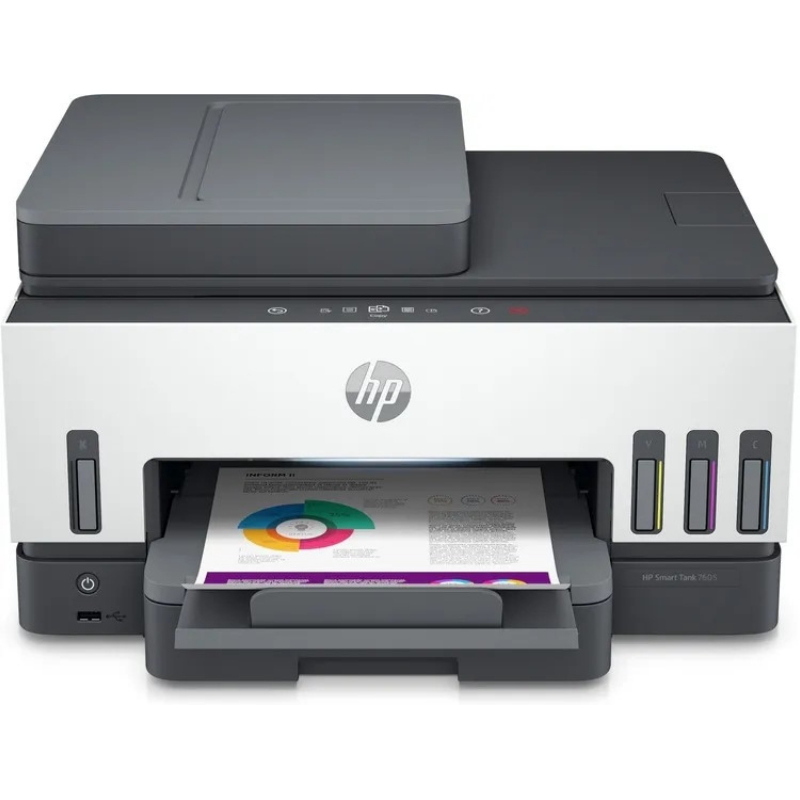 Hp multifunzione ink a4 colore, smart tank 7605, 15ppm, adf, fronte / retro, usb/wifi, 4 in 1