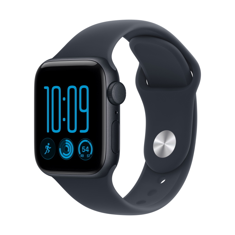 Apple watch se 3 gps 40mm midnight aluminium case with navy blue sport band - m/l