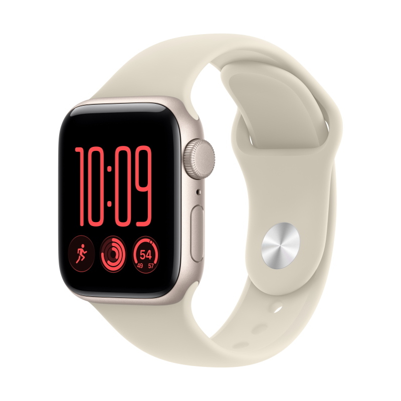 Apple watch se 3 gps 40mm starlight aluminium case with sand sport band - s/m