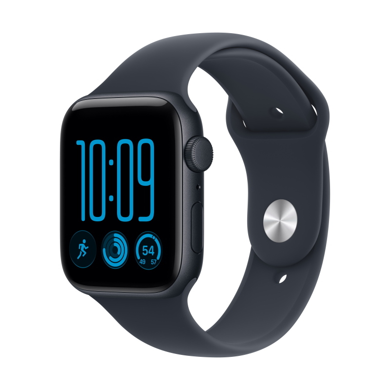 Apple watch se 3 gps 44mm midnight aluminium case with navy blue sport band - s/m