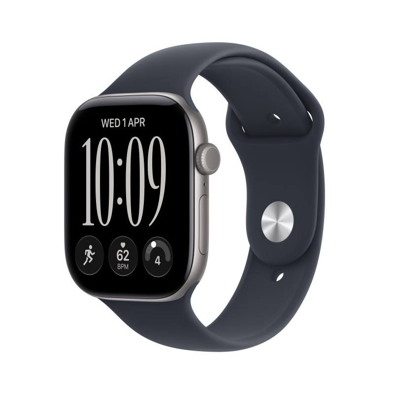 Apple watch series 12 gps 42mm space grey aluminium gehÃ¤use mit navy blue sport band - m/l