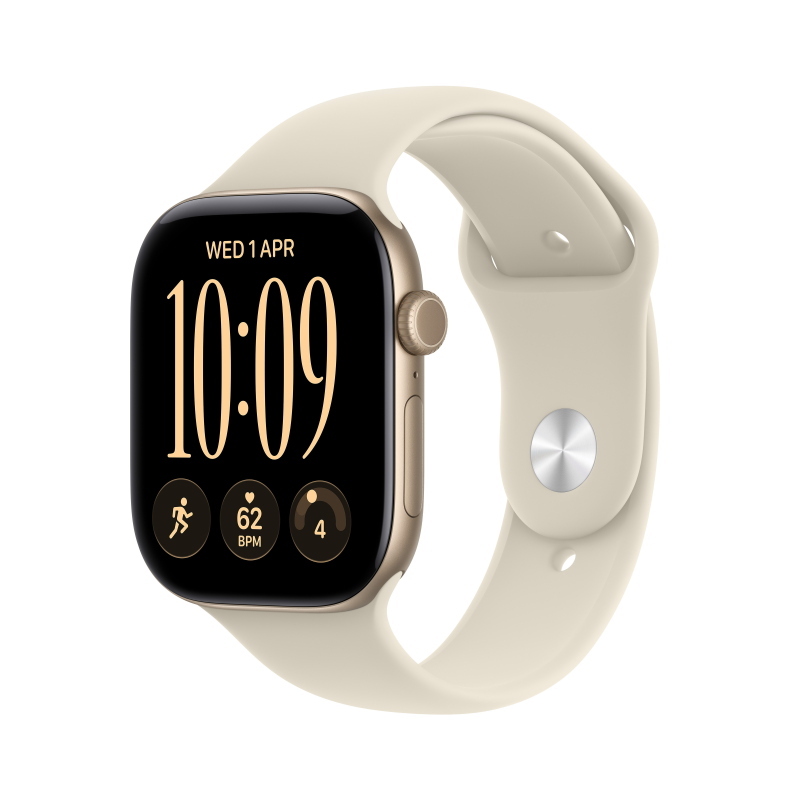 Apple watch series 12 gps 46mm light gold aluminium gehÃ¤use mit sand sport band - m/l