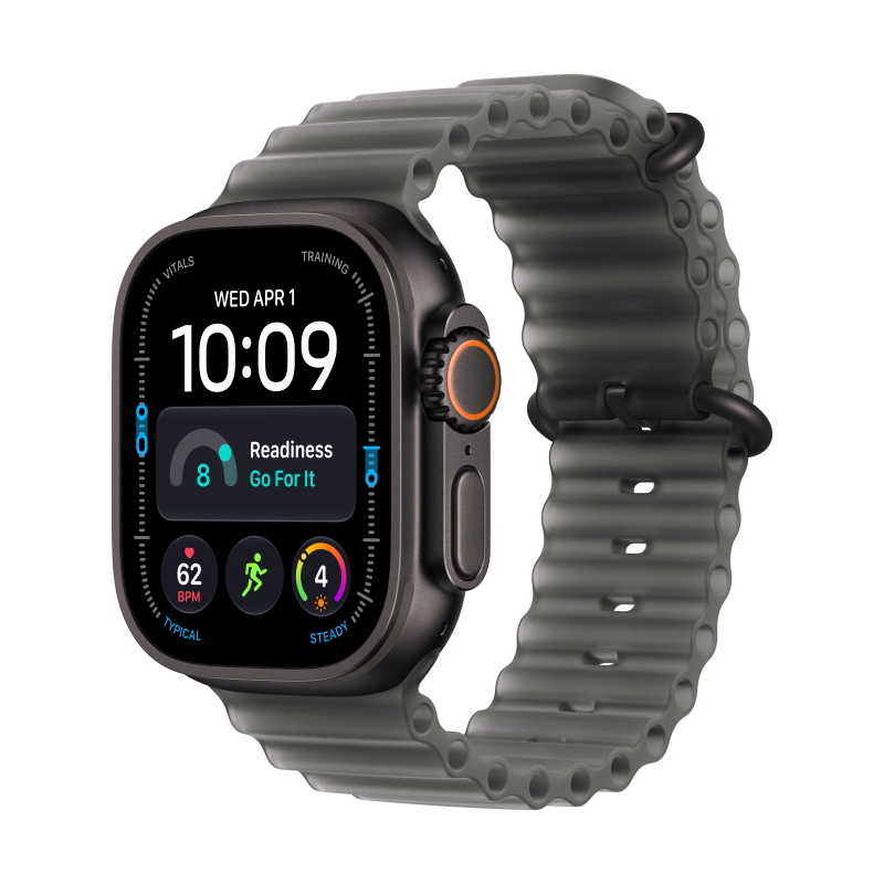 Apple watch ultra 4 gps + cellular 49mm black titanium gehÃ¤use mit translucent black ocean band