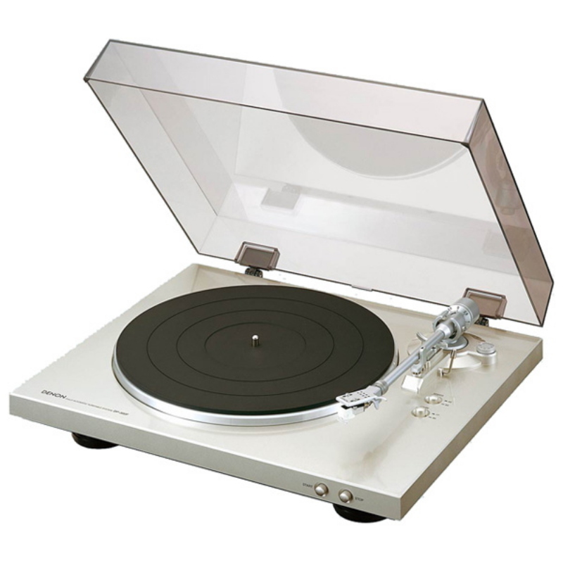 Denon dp-300f vollautomatischer plattenspieler, premium silber