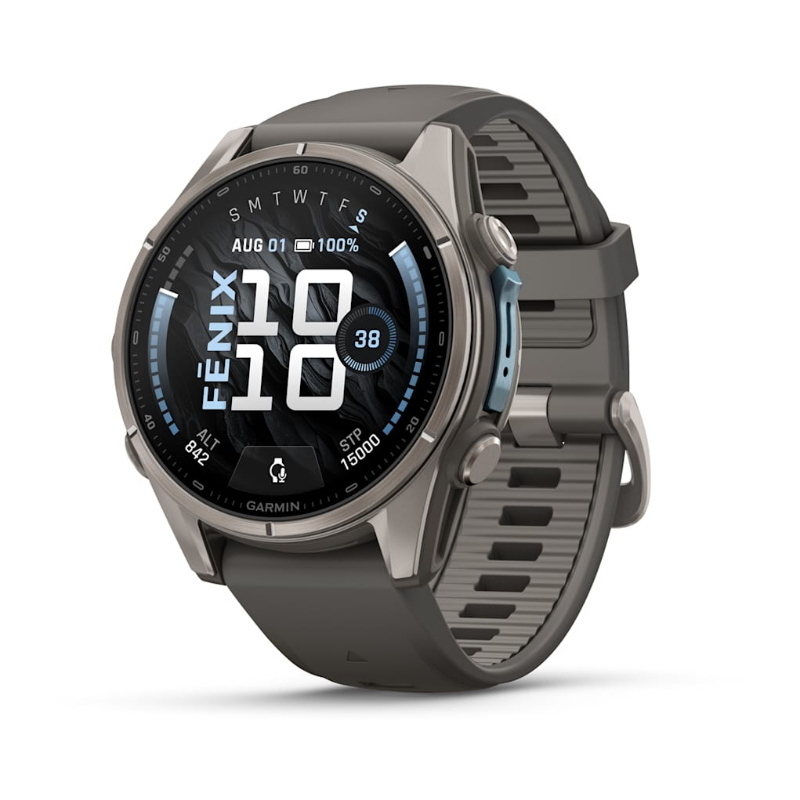 Garmin fenix 9 - 43 mm, amoled pebble gray quickfitÂ®-silikon-armband