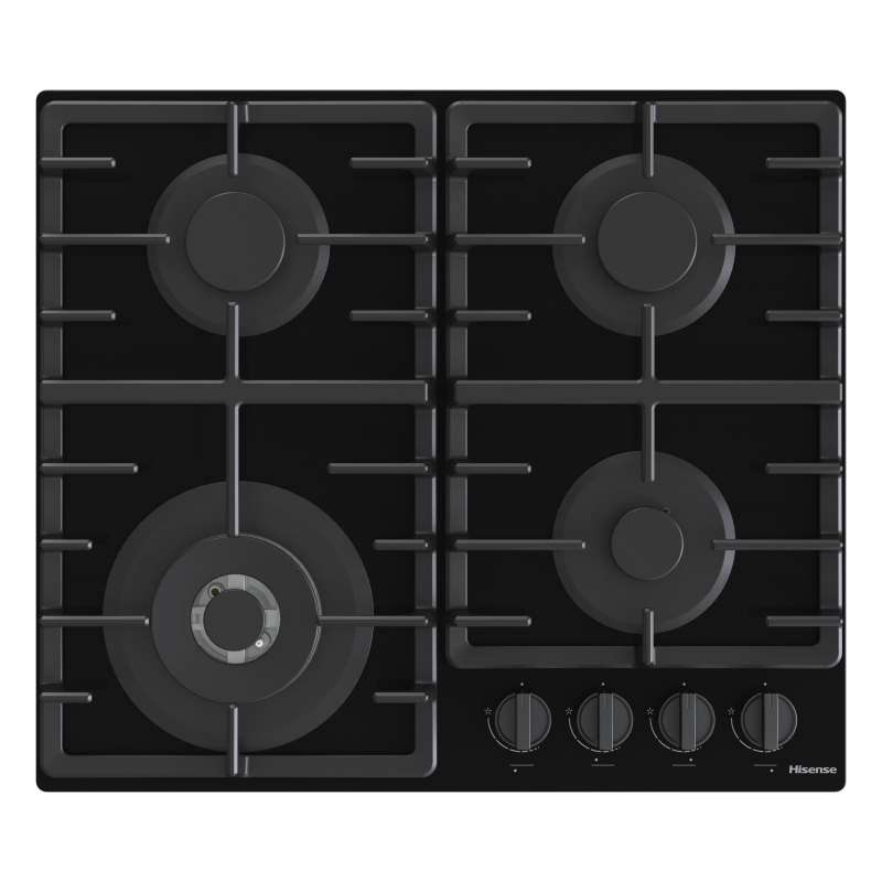 Hisense piano cottura incasso gas 4 zone 60cm nero gg663bhf