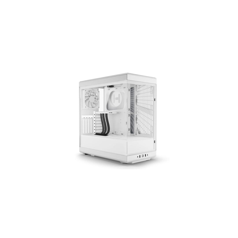 Hyte y40 snow white case midi tower vetro temperato no-power atx/matx/mini-itx