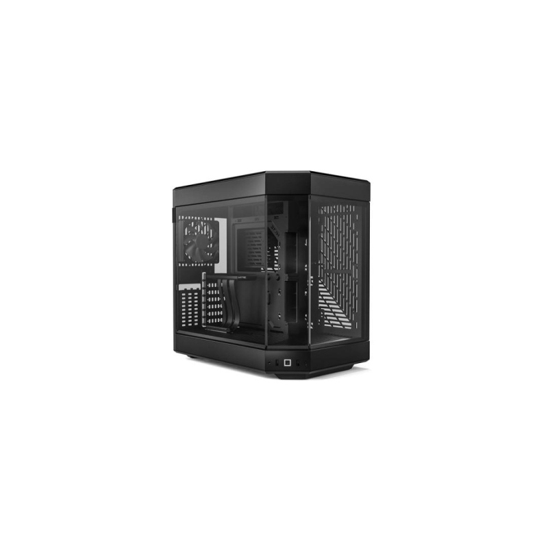 Hyte y60 pitch black case midi tower vetro temperato no-power eatx/atx/matx/mini-itx