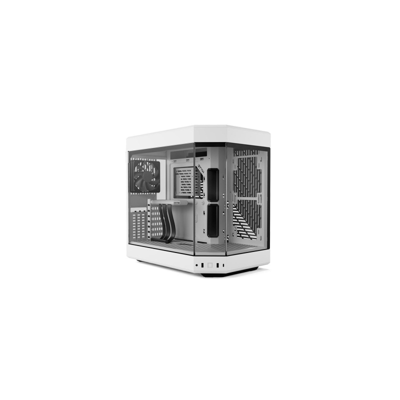 Hyte y60 snow white case midi tower vetro temperato no-power eatx/atx/matx/mini-itx