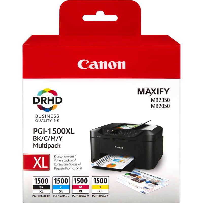 Ink canon pgi-1500xl bk/c/m/y x mb2050 mb2350 mb2150 mb2750