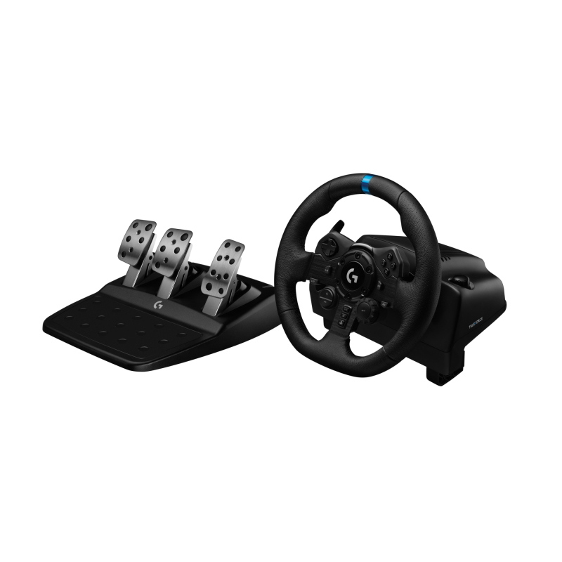 G923 se trueforce, vera pelle + leva del cambio driving force - per ps5, ps4, pc, mac - nero - Immagine 2