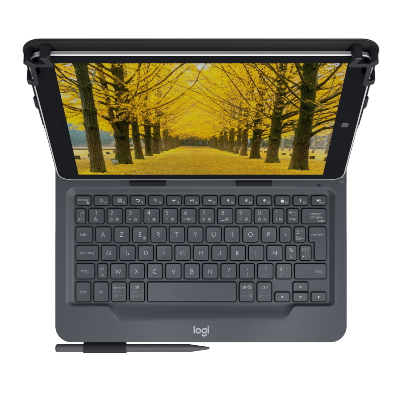 Logitech Nero Folio Universale Con Tastiera Integrata Per Tablet Da 9-10" - Fr-Layout (Fr), Tastiera Per Tablet, - Immagine 3