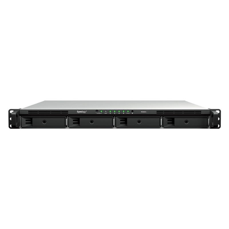 Nas synology rs826+ x 4hd 3.5/2.5sata3-no hd-rack-amd ryzen v1500b-ddr4 4gb-4p rj45 1gbe-2p usb+1p esata