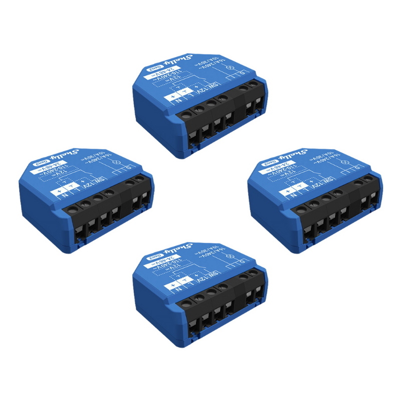 Shelly 1pm gen3 unterputz relais max 16a 1 kanal wlan, bluetooth smart-schalter 4er pack
