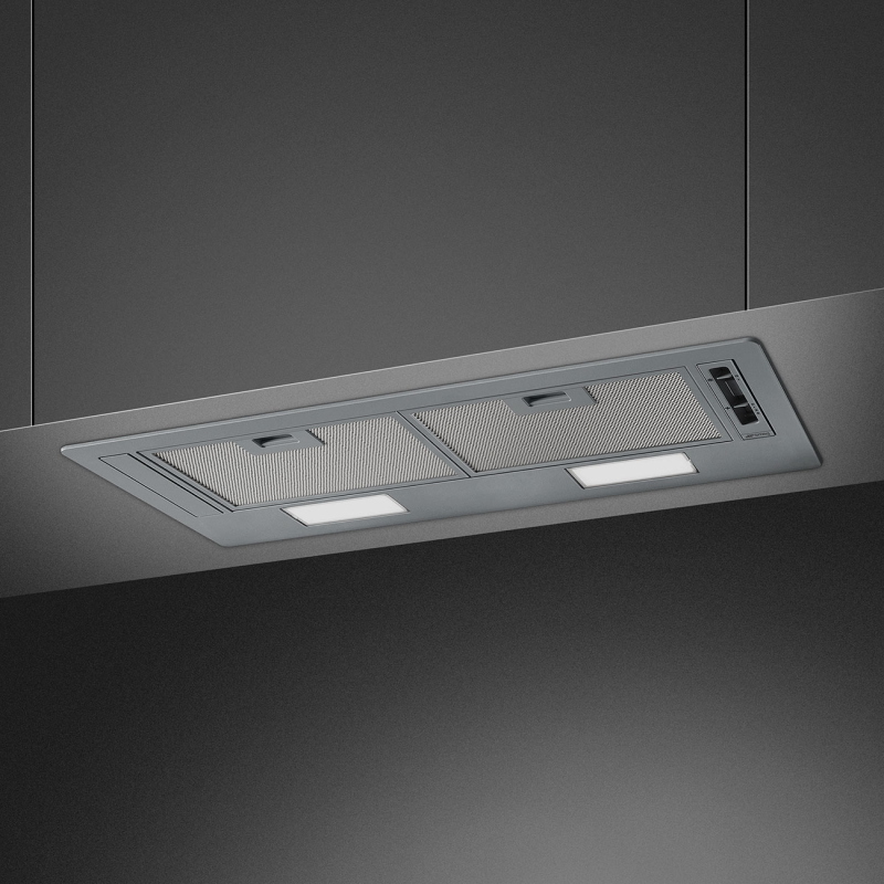 Smeg cappa aspirante incasso 73cm 75w c silver luce led ksg70e
