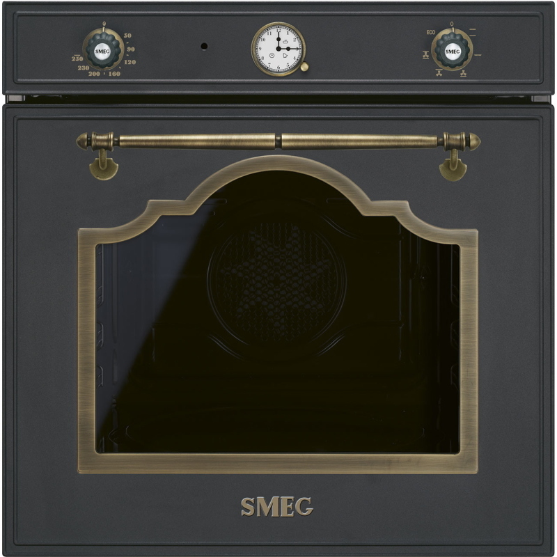 Smeg forno incasso ventil.cortina 2man.70lt 60cm antracite sf67c1ao