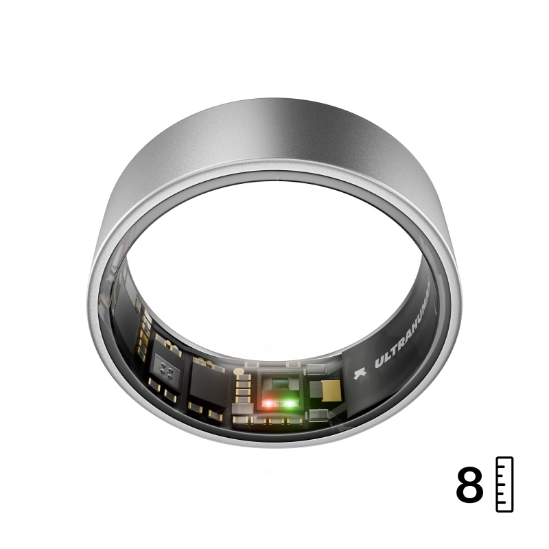 Ultrahuman air smart ring raw titanium größe 8