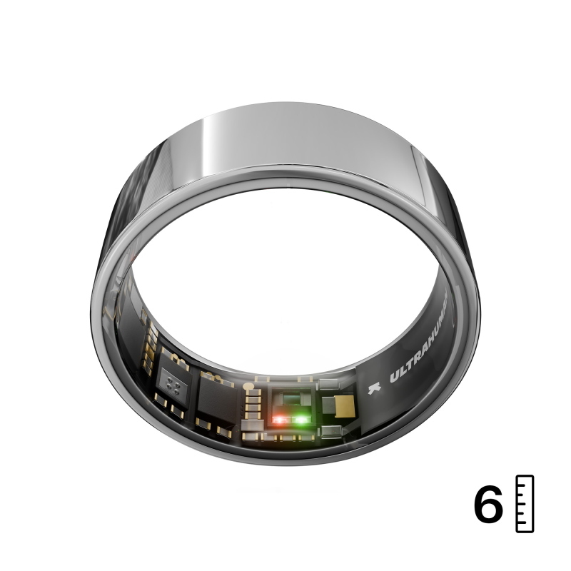 Ultrahuman air smart ring space silver größe 6