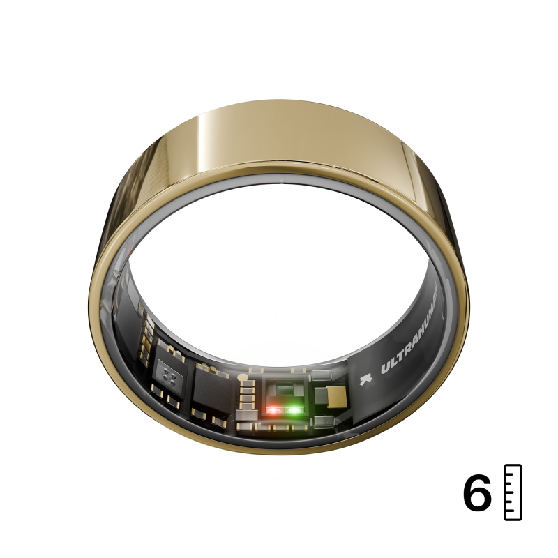 Ultrahuman air smart ring, bionic gold größe 6