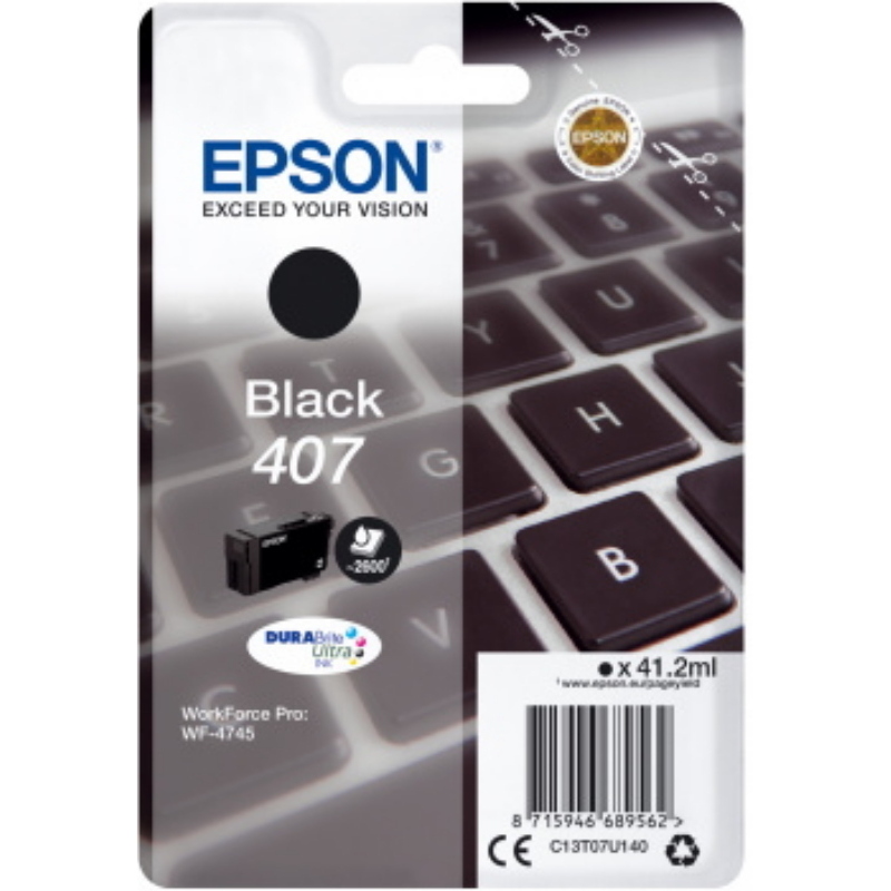 Epson cart. ink nero per wf-4545, 407 l