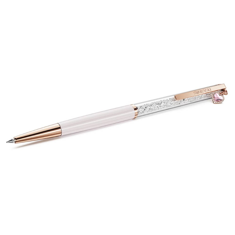 Swarovski 5732990 penna a sfera crystalline, cuore, rosa, laccato rosa, placcato color oro rosa di swarovski originale
