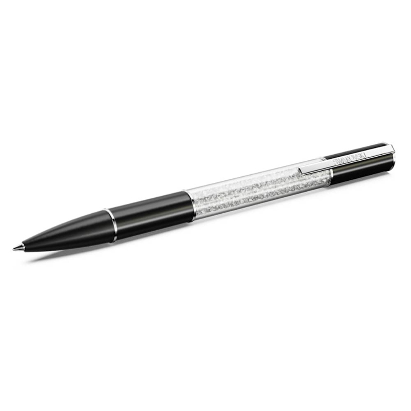 Swarovski 5694180 penna a sfera crystalline, nero, placcato rodio di swarovski originale