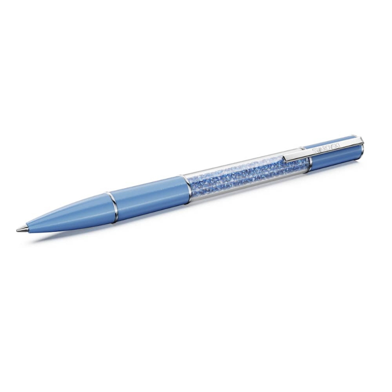 Swarovski 5732972 penna a sfera crystalline, cristalli recreated?, blu, laccato blu, cromato di swarovski originale