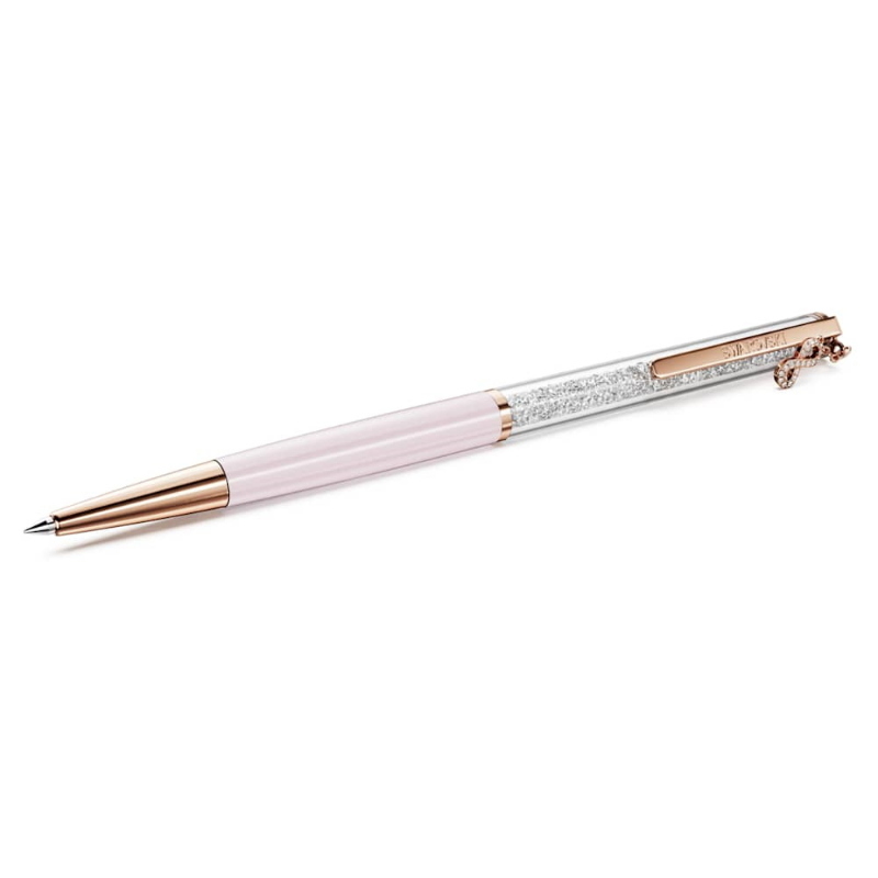 Swarovski 5728731 penna a sfera crystalline, infinito, laccato rosa, placcato color oro rosa di swarovski originale
