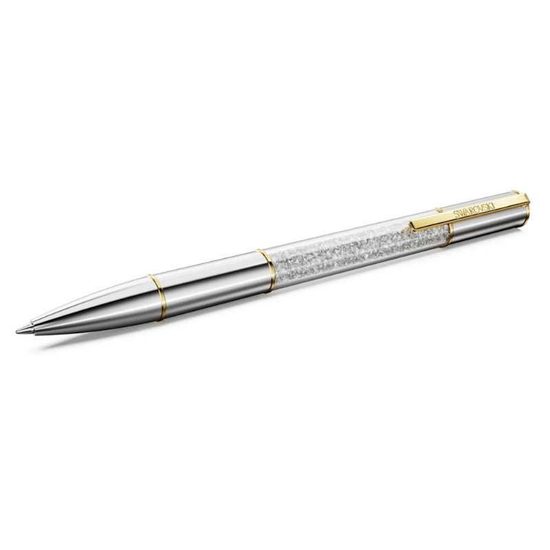 Swarovski 5688637 penna a sfera crystalline, tono argentato, mix di finiture di swarovski originale