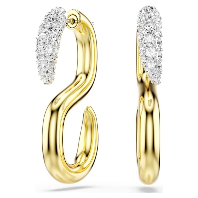 Swarovski 5741796 orecchini / dextera, taglio round, bianchi, mix di finiture di swarovski originale