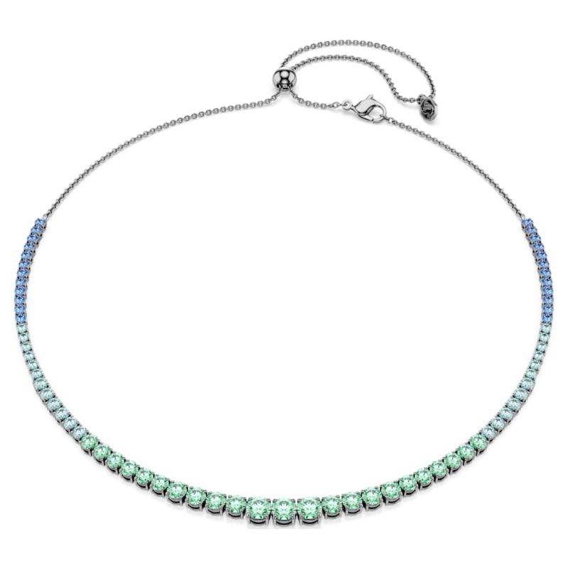 Swarovski 5751192 collane e pendenti / matrix, sfumatura di tagli round, multicolore, placcato rutenio di swarovski originale