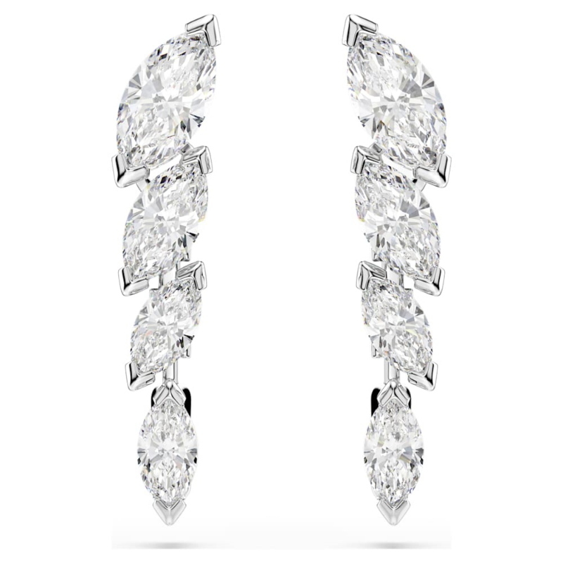 Swarovski 5748007 orecchini mesmera, taglio marquise, bianchi, placcato rodio di swarovski originale