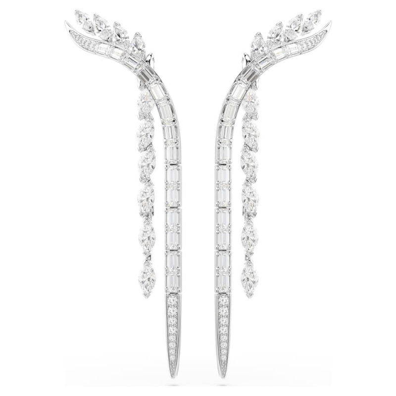 Swarovski 5753675 orecchini mesmera, taglio misto, bianchi, placcato rodio di swarovski originale