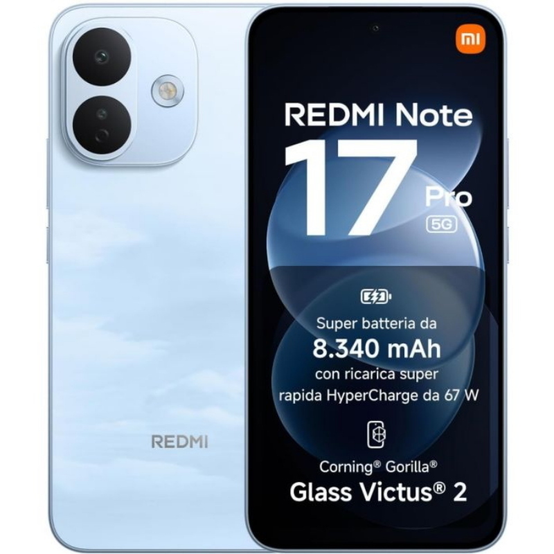 SMARTPHONE XIAOMI REDMI NOTE 17 PRO 5G 8+512GB DUOS SKY BLUE ITALIA - Immagine 5
