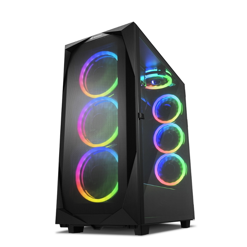 Sharkoon Nero Torre Rev300 (Atx, E-Atx, Matx, Mini-Atx), Case Pc, - Immagine 9