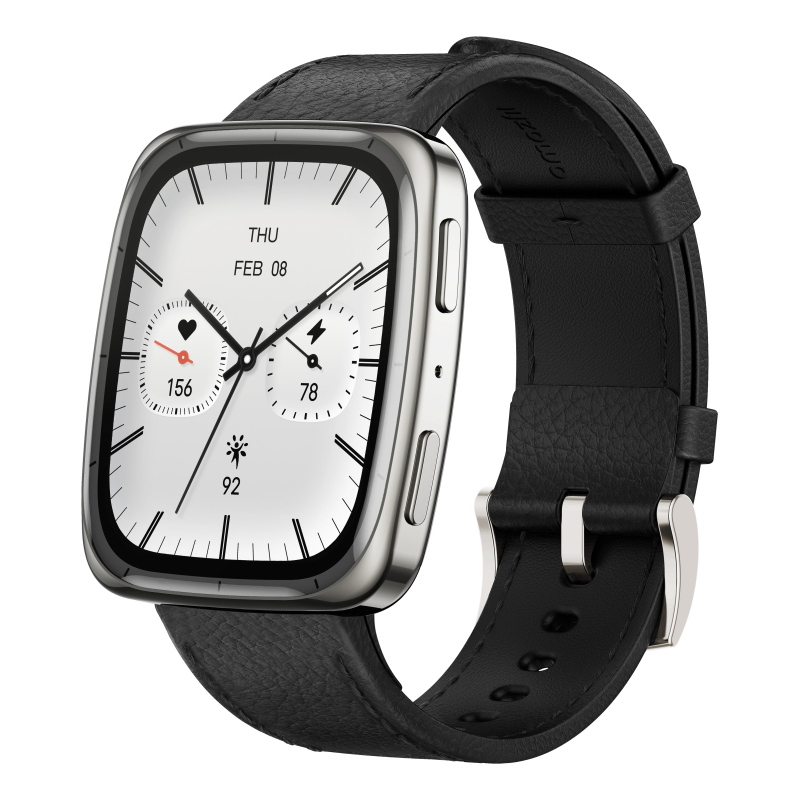 Amazfit active 2 square secondo cinturino rosso in silicone vetro zaffiro con display amoled pagamento contactless 5 sistemi